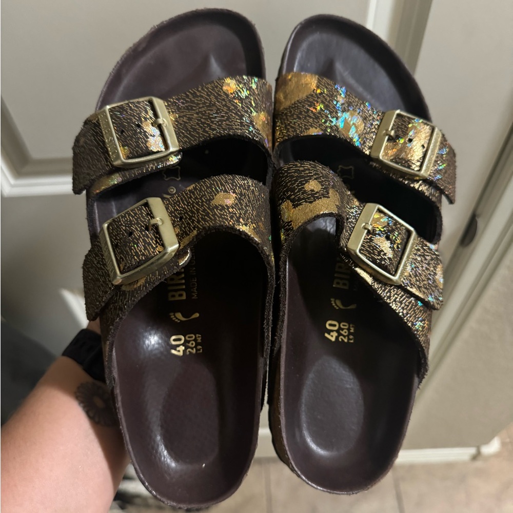 Gold Birkenstocks